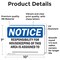 Signmission Responsibility For Housekeeping Area Custom, 10 in W x Rectangle, Vinyl Decal OS-2PACK-NS-D-710-L-16473 - alternate 6